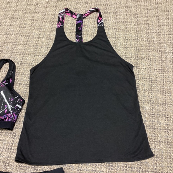 Moon Shine Muddy Girl Camo Black Pink Purple Sports Bra Shorts Tank Top * S/M - Picture 3 of 16